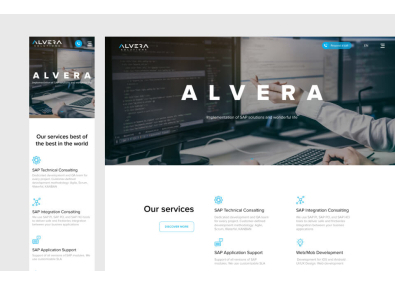 Development of the website for Alvera Solutions company