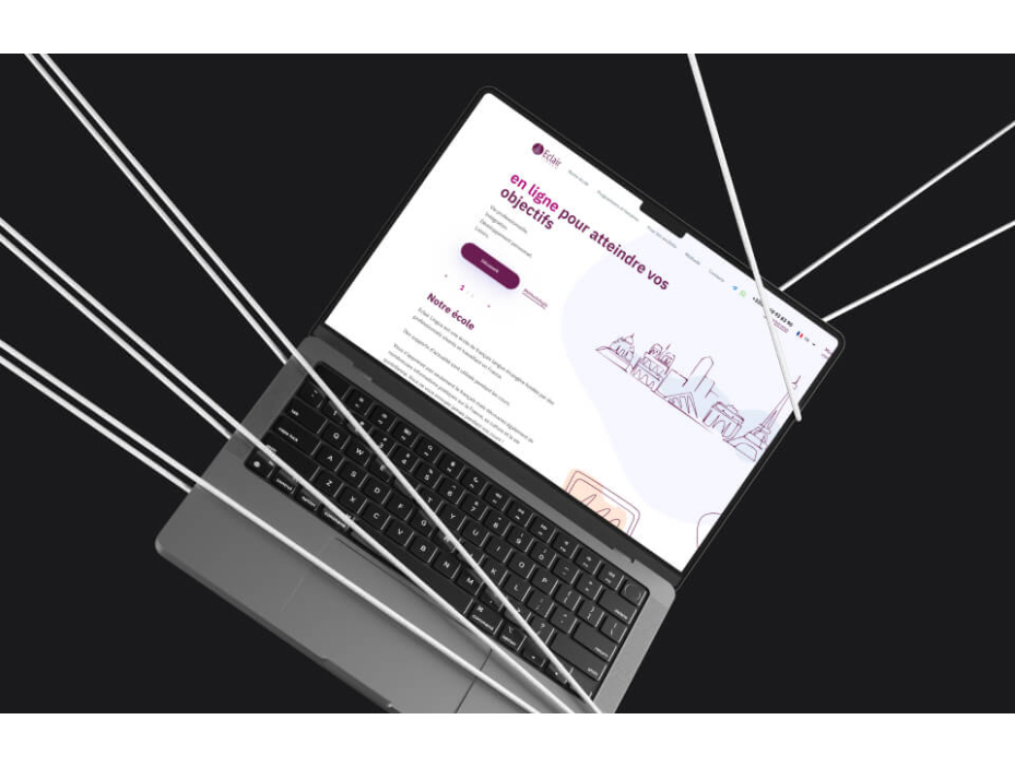 Website of the language school Eclair Lingua